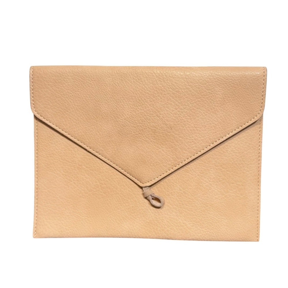 Street Level Blush Dusty Pink Vegan Leather Envelope Clutch Purse Minimalist NEW